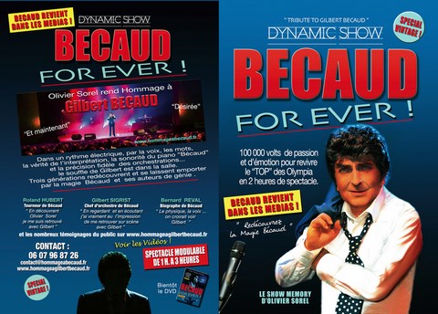 Flyer Dynamic Show Spectacle Hommage Becaud For Ever 2016 Olivier Sorel 